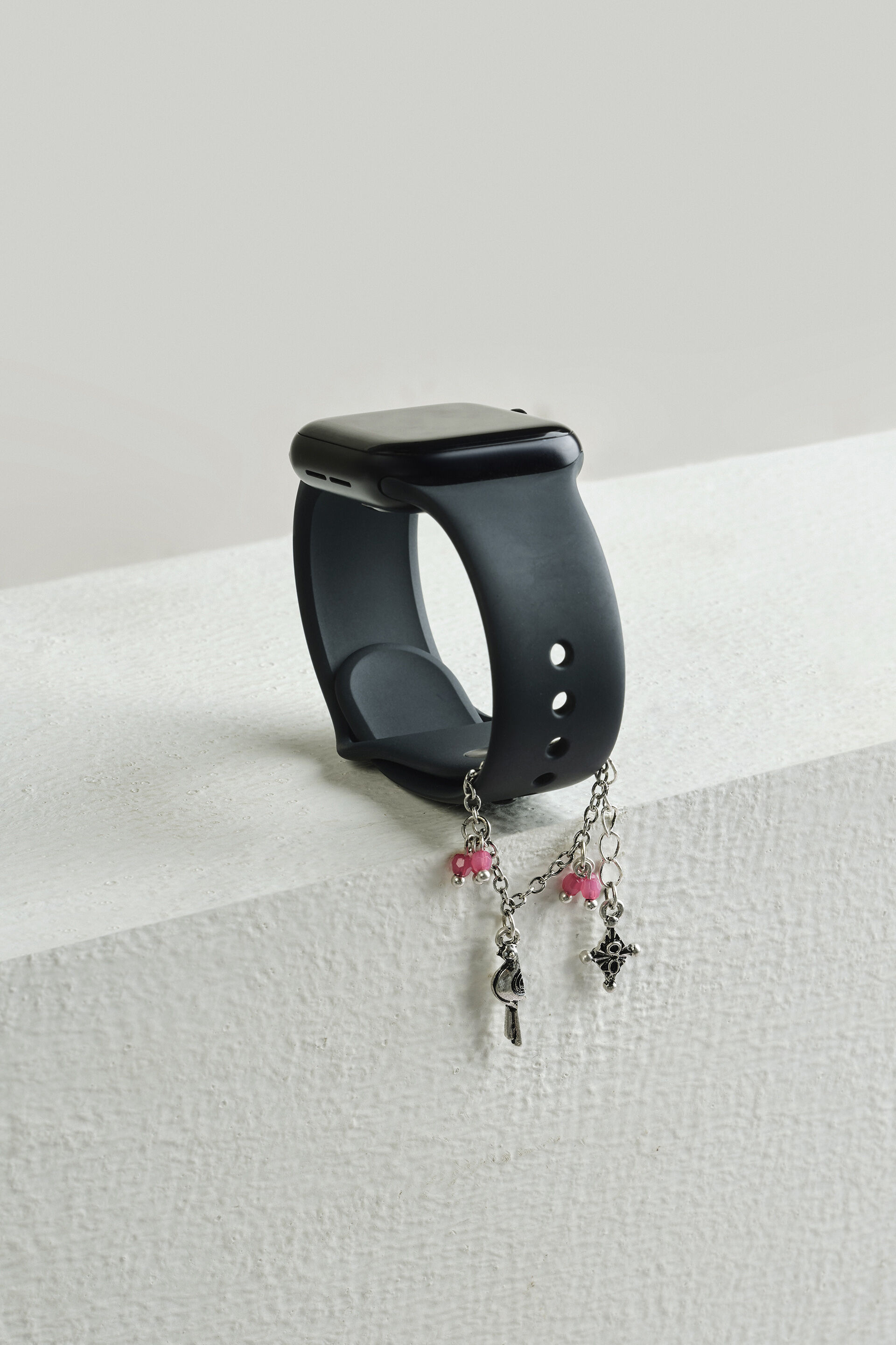 Pink Bead Bird Watch Charm, , image 2